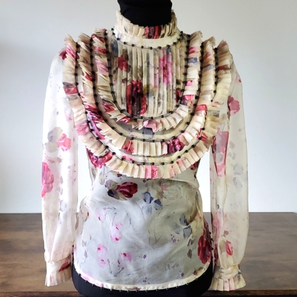 Zimmermann Mischief Tuck Beaded Blouse + Skirt S/S 2016